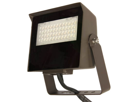 MaxLite 111757 MSF35UA-WCSBKTYPC Maxlite Slim LED Flood Fixture Adjustable Wattage (10/25/35W), Color, & Beam Angle Includes Photocell, Knuckle, & Yoke/Trunnion Mount