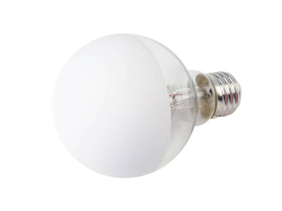 Bulbrite 776839 LED5G25/27K/FIL/HW/3 Dimmable 5W Half-White G-25 LED Filament Bulb, 2700K, Medium (E26) Base