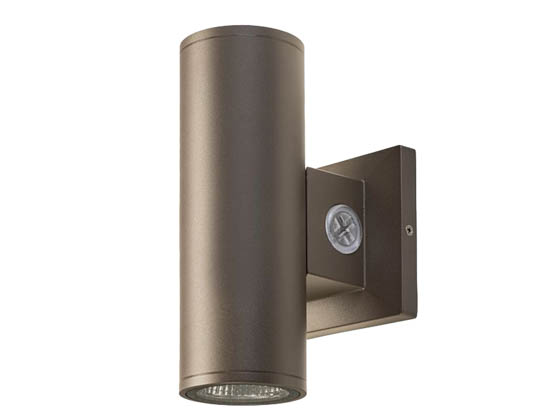 Keystone KT-CYLED10PS-3A-WDI-OSG-8CSB-V KT-CYLED10PS-3A-WDI-OSG-8CSB-VDIM Sentinel 3" LED Wall Mount Cylinder Up/Down Fixture Wattage (6/8/10W) and Color Selectable Includes Adjustable Beam Angle and Photocell