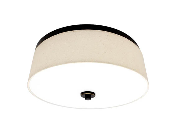 Westgate LCFF-22-MCT5-BR 45 Watt 22 Inch Dimmable LED Drum Fixture With Selectable CCT, 120 Volt, Bronze Finish, Surface Mount