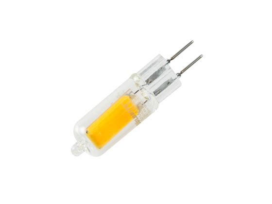 Bulbrite 770654 LED2GY6/30K/12/W/D Dimmable 1.8W 3000K Clear T5 LED Bulb with GY6.35 Base, 12 Volt