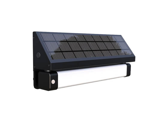 Westgate SOLR-WL2-MCT-SEN Solar Walkway LED Wall Pack Fixture 6000K Includes Three Operating Modes and Photocell