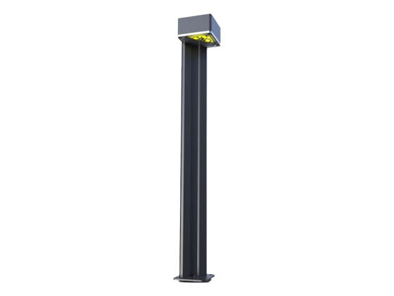 Westgate SOLR-PL1-30K Solar Walkway LED 20" Pedestal Fixture 3000K With Photocell