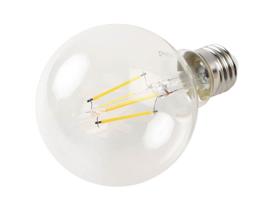 Bulbrite 776973 LED5G25/27K/FIL/3 5 Watt G-25 Clear LED Filament Bulb, 2700K, E26 Base
