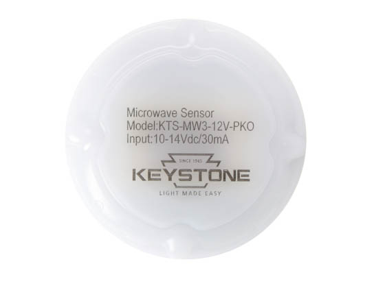 Keystone KTS-MW3-12V-PKO Microwave Occupancy and Daylight Sensor for OpticSwap Area Fixtures