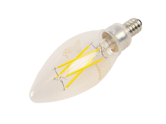 Bulbrite 776235 LED4B11/27K/FIL/D/B/2/25P Dimmable 4W 2700K B-11 Filament LED Bulb, Enclosed Rated