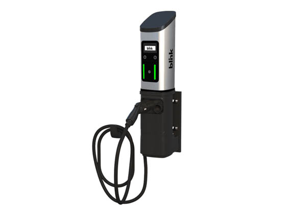 Blink Charging Series 7-SINGLE-WALL-80A-ISO 101-000440-A SINGLE-WALL Series 7 ISO 80A Single Port Bundle Wall Mount Includes 1-Year Cellular Network 19.2kW