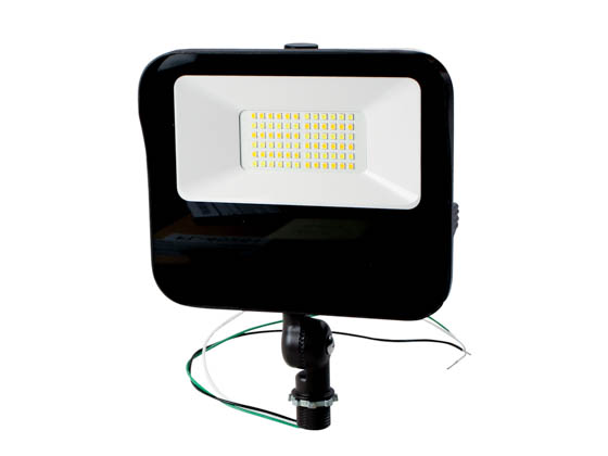Contractor Choice FL-45281 FL-27WDDK-PC-KN LED Flood Light Wattage (11/16/20/27W) and Color Selectable with Photocell and Knuckle Mount