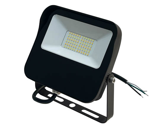 Contractor Choice FL-45282 FL-27WDDK-PC-YK LED Flood Light Wattage (11/16/20/27W) and Color Selectable with Photocell and Yoke/Trunnion Mount