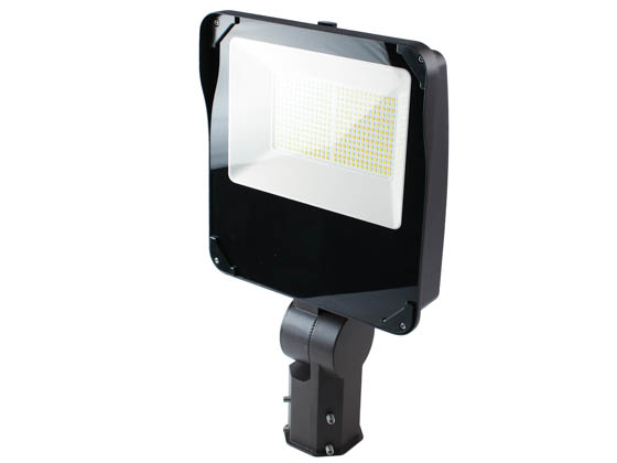 Contractor Choice FL-45285 FL-120WDDK-PC-SF LED Flood Light Wattage (53/71/99/123W) and Color Selectable with Photocell and Slipfitter Mount