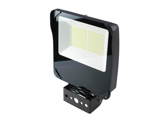 Contractor Choice FL-45286 FL-120WDDK-PC-YK LED Flood Light Wattage (53/71/99/123W) and Color Selectable with Photocell and Yoke/Trunnion Mount