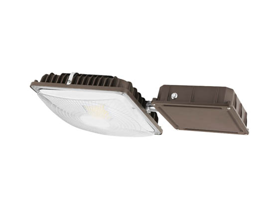 Contractor Choice CP-45290 CP-110WDDK-EM LED Low-Profile Canopy Fixture Wattage (44/66/88/110W) and Color Selectable with Emergency Battery Backup