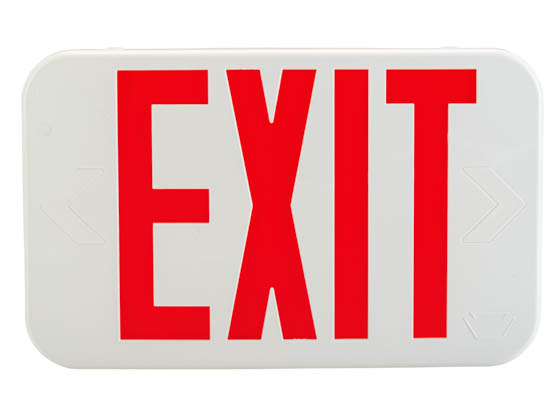 Keystone KT-EX-TP1-WH3RG-SU LED Red Exit Sign Includes Red & Green Lettering, Single & Double Facing with Battery Backup