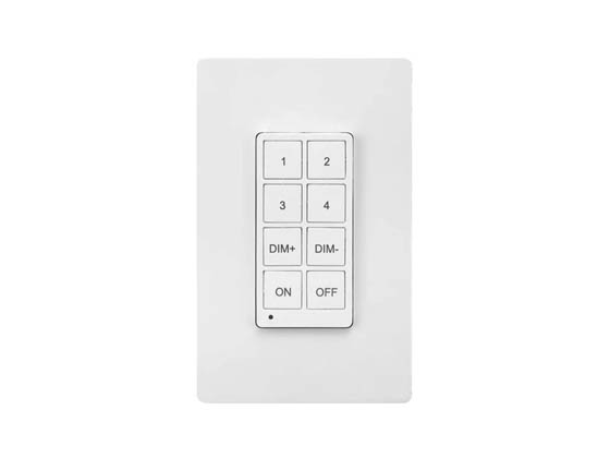 MaxLite 111401 WNS8-W Maxlite C-Max Bluetooth Wireless Network 8-Button Wall Switch for Maxlite C-Max Control Ready Fixtures