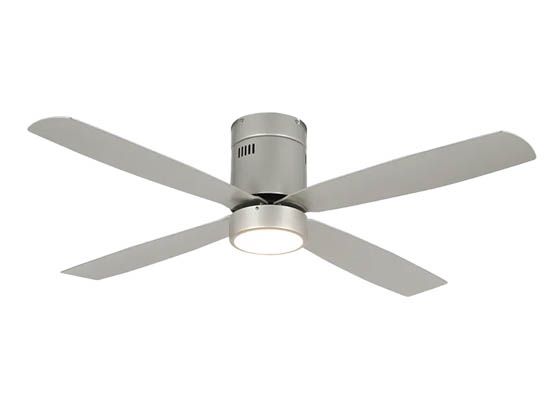 Westgate WFL-118-WS-4B-52-30K-BN-S 52" Brushed Nickel 4-Blade Ceiling Fan with LED Integrated 3000K Light and Wall Switch Included