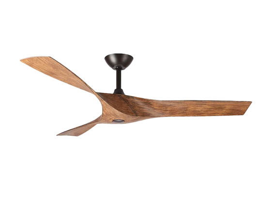 Westgate WF-318WP-RC-3B-52-BR-WA 52" Modern Bronze and Walnut Finish 3-Blade Ceiling Fan with Remote Control Included