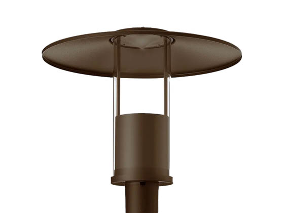 Westgate GPH-12-40W-MCTP-BR LED Decorative Top-Hat Post Top Fixture Wattage and Color Selectable with Indirect Light Bronze Finish