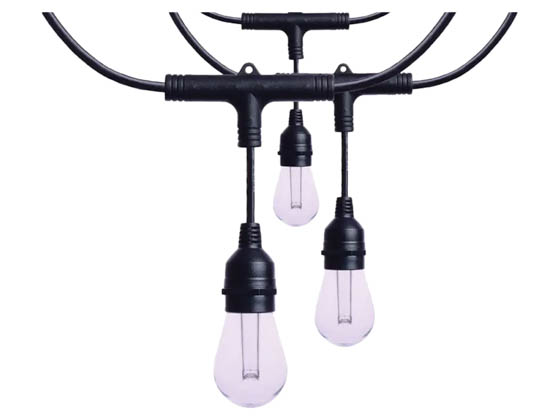 Satco Products, Inc. S11191 48FT/LED/SL/S14/SF/RGBTW/120V Satco Starfish 9 Watt 48 Foot  Outdoor LED String Light, Warm White and RGB Color Changing