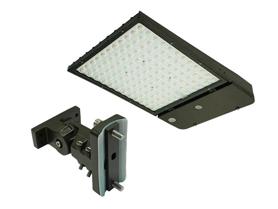 Value Brand CL-AREA-190WSCSBS-ARM Contractor Choice LED Area Fixture Adjustable Wattage (110/160/190W), Color, and Beam Angle (III/IV/V) Includes Adjustable Arm Mount and Control Ready Port