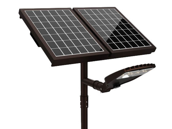 Light Efficient Design SL-SAL-100L-FC-T3-BK-G3 Solera G3 Solar LED Area Light 50W Color Selectable Includes T-Bracket Tenon Mounting, Photocell, & Motion Sensor