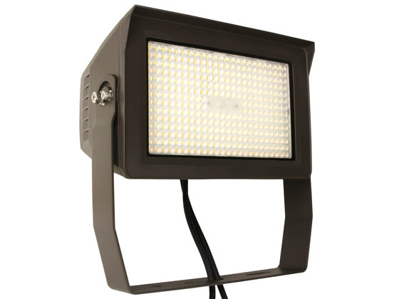 MaxLite 113415 MSF150HA-WCSBYPCTA Maxlite Slim LED Flood Fixture High Voltage Adjustable Wattage (100/130/150W), Color, & Beam Angle Includes Photocell and Yoke/Trunnion Mount 277-480V