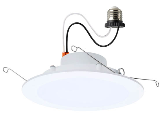 Satco Products, Inc. S11896 13WLED/DLR/6/FS/WF/RND/WH Satco 6" LED Downlight Color and Wattage Selectable Flat Wafer,  E26 Base