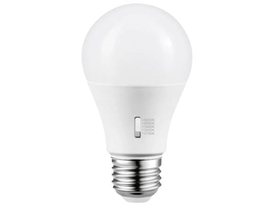 Halco Lighting 83212 9A19-LED-9CS-E26-D-T20 Halco 9 Watt Dimmable A-19 Bulb, 5 Color Selectable, 90 CRI, T20 Compliant