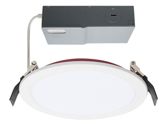 Satco Products, Inc. S11869R1 13WLED/6/CFR/CCT/SLF/RD/FL/RND Satco Fire Rated 13W 6" Round Slim LED Downlight,Color Selectable, 90 CRI, 120-277V
