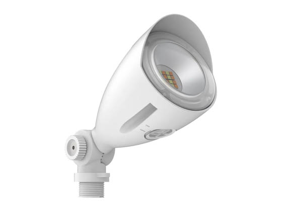 Halco Lighting 25591 MBUL-10-CS-U-WH Halco LED Bullet Flood 10W 60° Wide Beam 3000/4000/500K Selectable Knuckle Mount White Finish