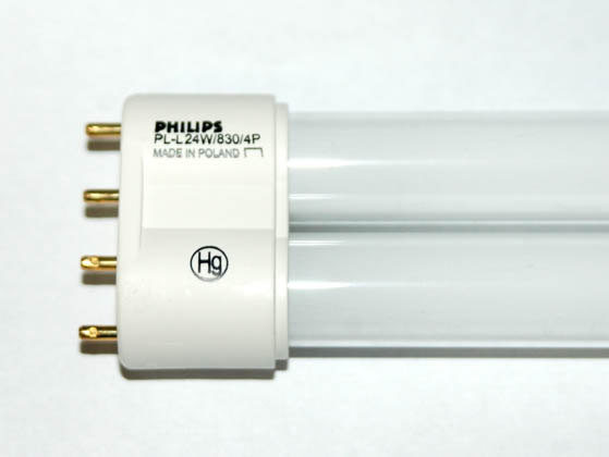 Philips Lighting 345058 PL-L 24W/30  (4-Pin) Philips 24W 4 Pin 2G11 Soft White Long Single Twin Tube CFL Bulb