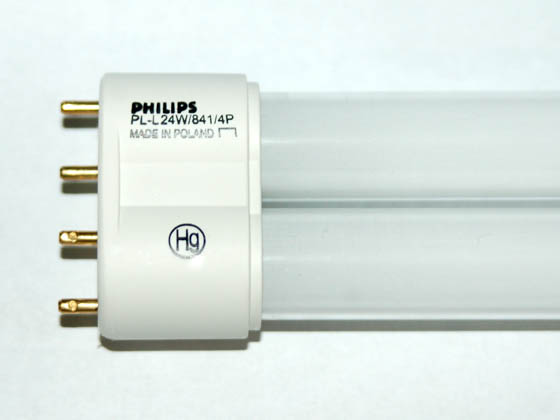 Philips Lighting 345082 PL-L 24W/41  (4-Pin) Philips 24W 4 Pin 2G11 Cool White Long Single Twin Tube CFL Bulb