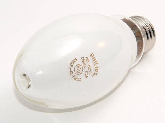 Philips Lighting 356642 H46DL-40-50/DX Philips 50 Watt White ED17 Mercury Vapor Bulb