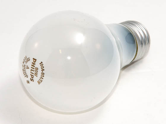 Philips Lighting 222448 100A-90A/EW (130V) Discontinued Philips 90 Watt, 130 Volt A19 Frosted Long Life Bulb