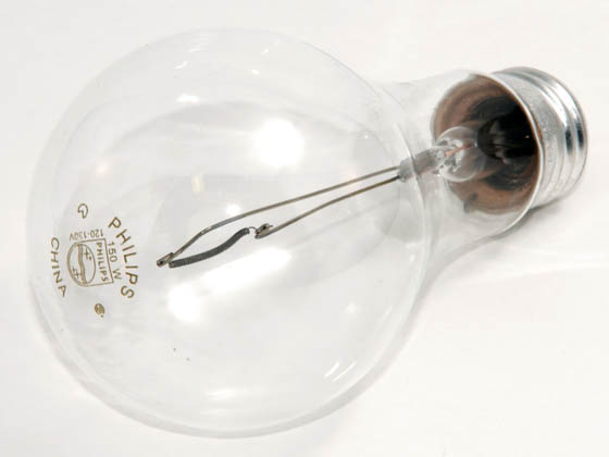 Philips Lighting 374181 150A/CL Philips 150 Watt, 120-130 Volt A21 Clear Bulb