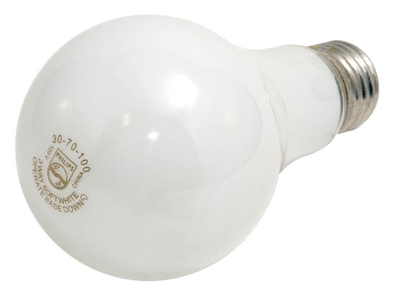 Philips Lighting 366625 30/100A/W 12/1 Philips 30-100 Watt, 120 Volt A21 Soft White 3-Way Bulb