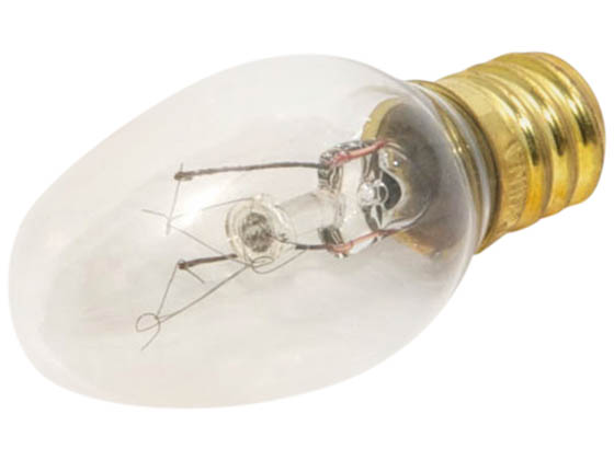 GE Lighting 20572 Candelabra Base C7 Night Light Bulb Clear 4W 4-Pack 
