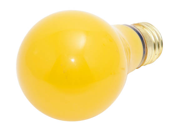 Bulbrite 103040 40A/YB (130V) 40W 130V A19 Yellow Bug Light, E26 Base
