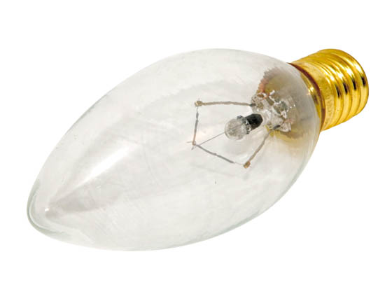 Bulbrite 400425 25CTC/E14 (130V) 25W 130V Clear Blunt Tip Decorative Bulb, European E14 Base