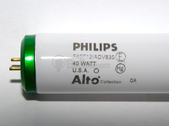 Philips Lighting 266049 F40T12/ADV830/ALTO Philips 40 Watt, 48 Inch T12 Warm White Fluorescent Bulb