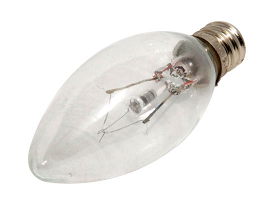 Bulbrite 460015 KR15CTC/25 15W 120V Clear Krypton Blunt Tip Decorative Bulb, E12 Base