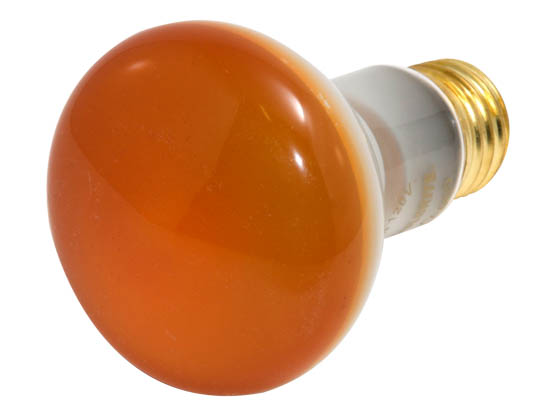 Bulbrite 222050 50R20A  (Amber) 50W 120V R20 Amber Reflector Flood E26 Base