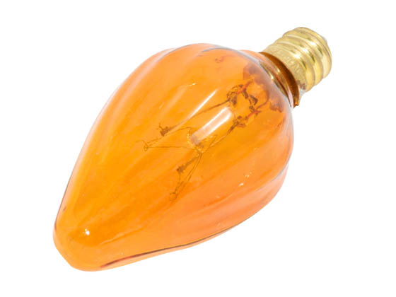 Bulbrite 420215 15F10A  (Amber) 15W 130V F10 Amber Fiesta Bulb, E12 Base
