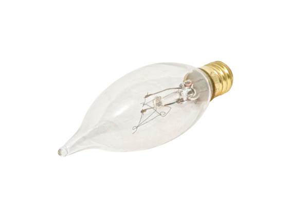 Bulbrite 403115 15CFC/25  (130V) 15W 130V Clear Bent Tip Decorative Bulb, E12 Base