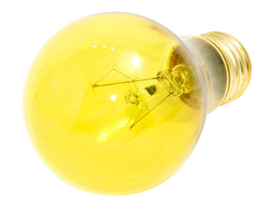 Bulbrite 105825 25A/TY (120V, Trans. Yellow) 25W 120V A19 Transparent Yellow E26 Base