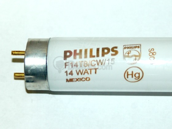 Philips Lighting 259143 F14T8/CW/15 (15 inches) Philips 14 Watt, 15 Inch T8 Cool White Fluorescent Appliance Bulb