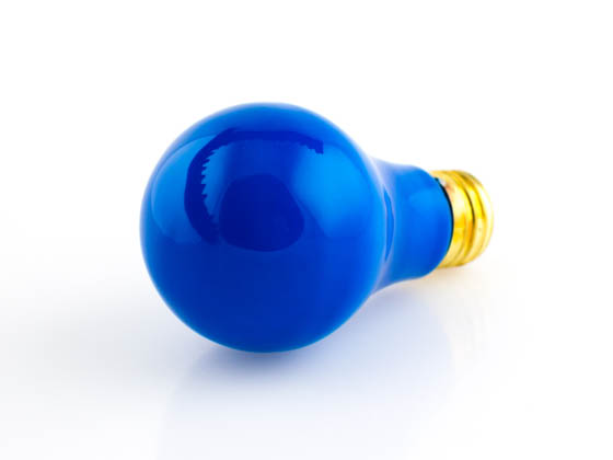 Bulbrite B106340 40A/CB Brand 40 Watt, 120 Volt, Ceramic Blue A Style Lamp with Medium Screw Base