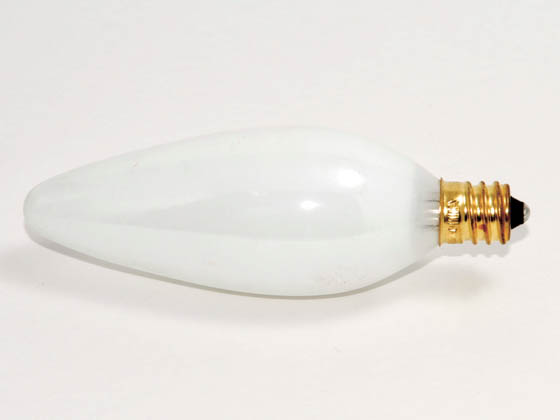 Bulbrite 402025 25CTW/32 (130 V) 25W 130V White Blunt Tip Decorative Bulb, E12 Base