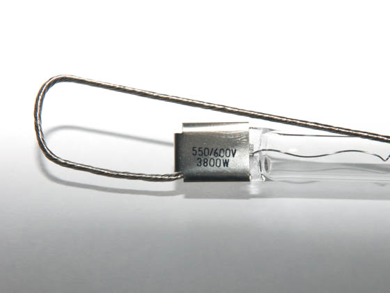 Eiko W-17052 17052 3800 Watt, 550-600 Volt Clear T3 Halogen Double Ended Heat Lamp with 6" Leads