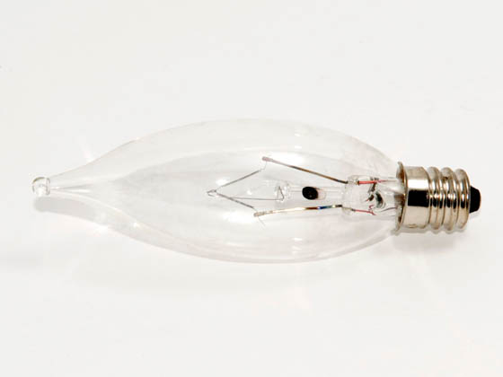 Bulbrite B460320 KR25CFC/25 25W 120V Clear Krypton Bent Tip Decorative Bulb, E12 Base