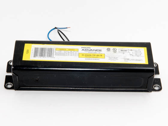 Advance Transformer H2Q26TPBLS H2Q26TPBLS (120V) Philips Advance 26 Watt, 120 Volt Two Lamp Plug-in CFL Magnetic Ballast